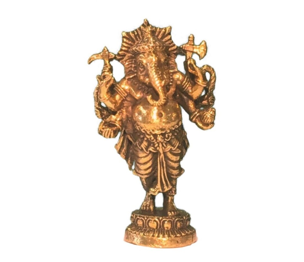 Ganesha stehend Messing 4x2cm