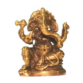 Ganesha sitzend Messing 3