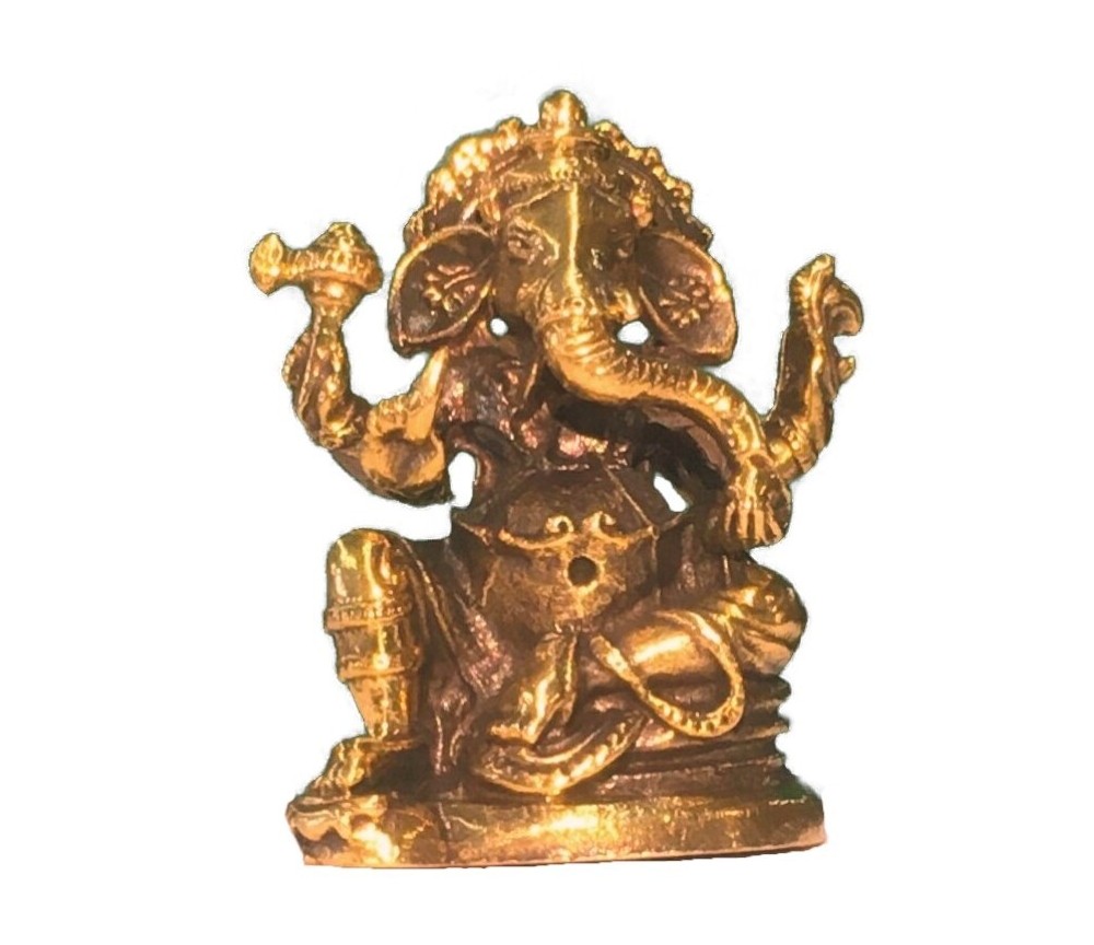 Ganesha sitzend Messing 3,5x2.5cm
