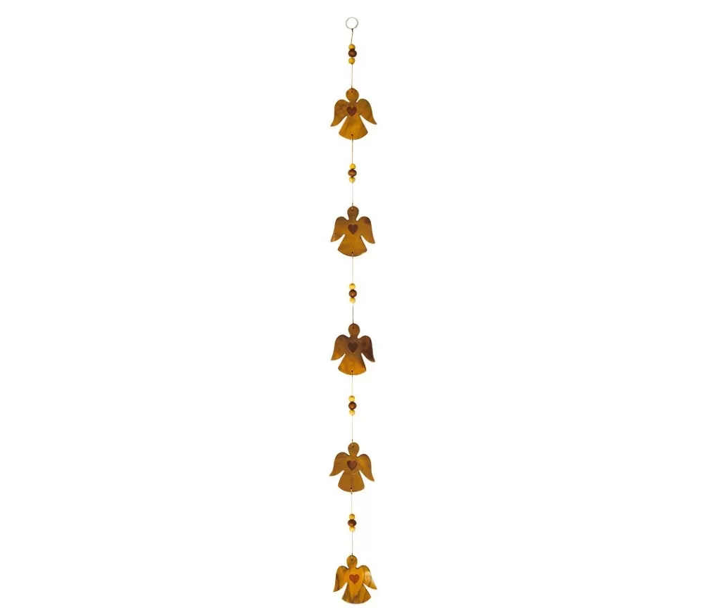 Herzengel Mobile Holz natur 65cm