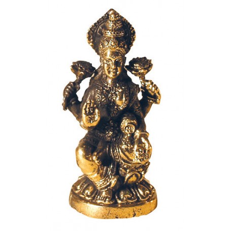 Lakshmi sitzend Messing 3cm