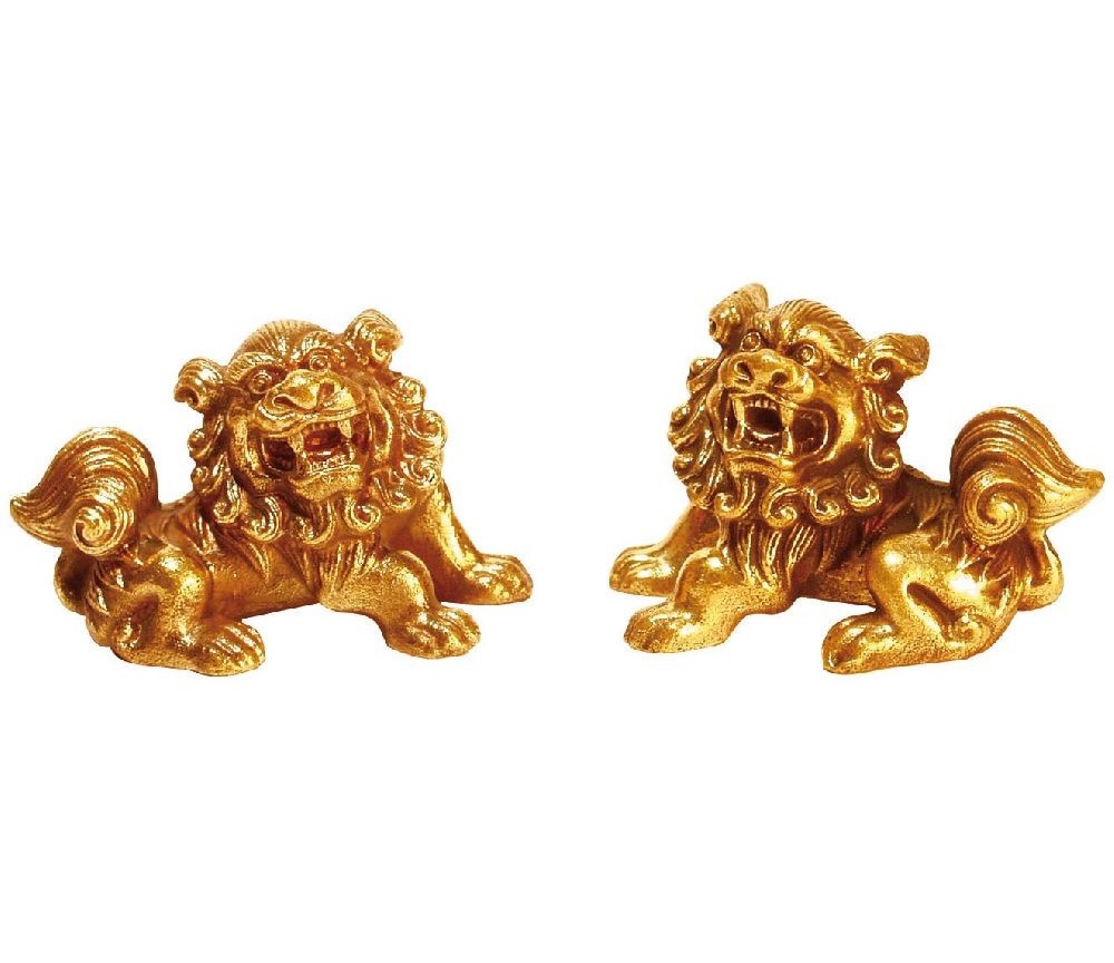 "Fu Dogs" Messing 5x4cm