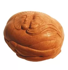 Tantische Figur "dual" Holz natur 15cm