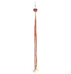 Feenwindspiel "Herz" Fiberglas rot-orange-gelb