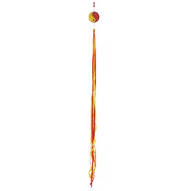 Feenwindspiel "Yin Yang" Fiberglas rot-orange-gelb 95cm