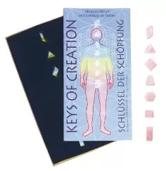 Kristallkörper "Keys of Creation" 7er Set Rosenquarz