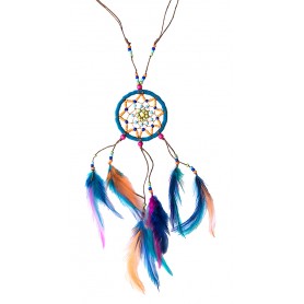 Traumfänger Halskette "Mandala" türkis