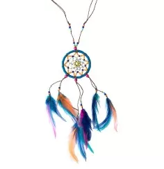 Traumfänger Halskette "Mandala" türkis