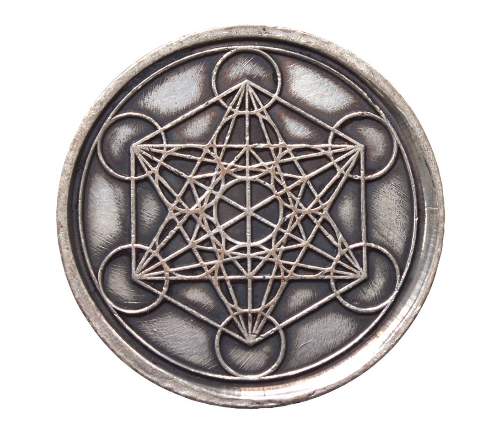 Glücksmünze "Metatron" Kupfer verzinnt 4cm