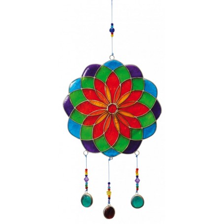 Suncatcher "Mandala" Fiberglas bunt 25cm