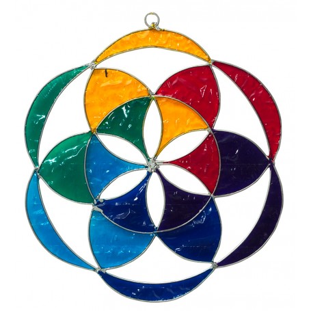 Suncatcher "Saat des Lebens" Fiberglas bunt 20cm