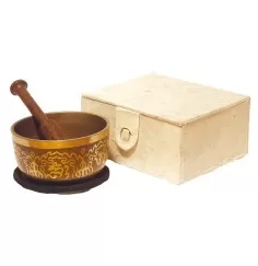 Klangschale "Om Mani..." 9cm mit Box