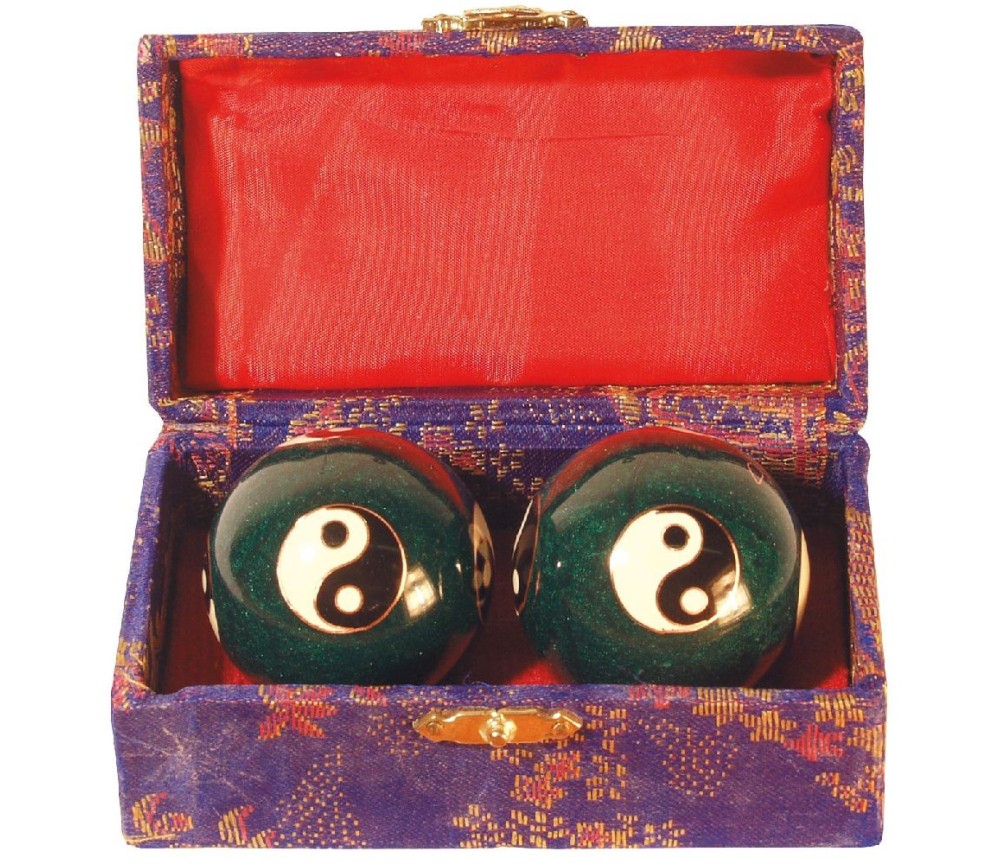 Qi Gong Kugel Yin Yang grün 35mm