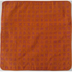 Kissenbezug "Kalligraphie" Baumwolle orange 40x40cm