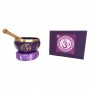 Klangschalen Set "Sahasrara Chakra" lila mit Klöppel & Kissen 12cm ca. 500g