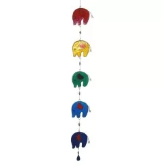 Suncatcher "5 Elefanten" Resin mehrfarbig 8x75cm