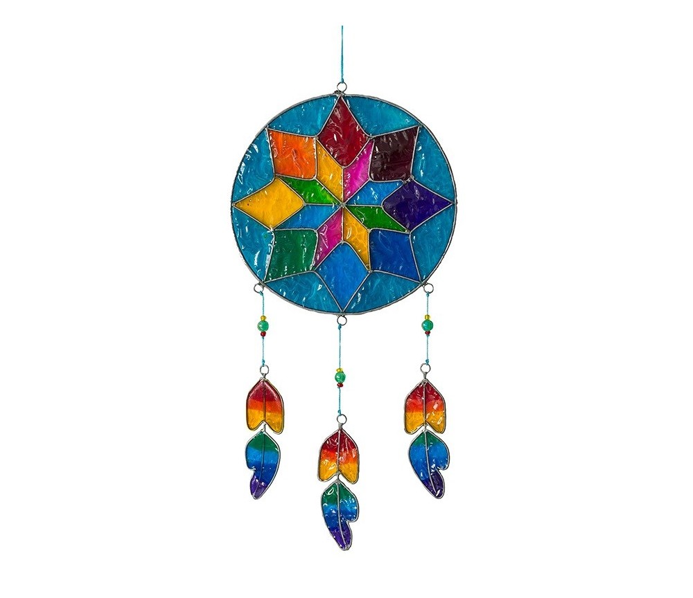 Suncatcher "Star Dreamcatcher" Resin mehrfarbig 14x40cm