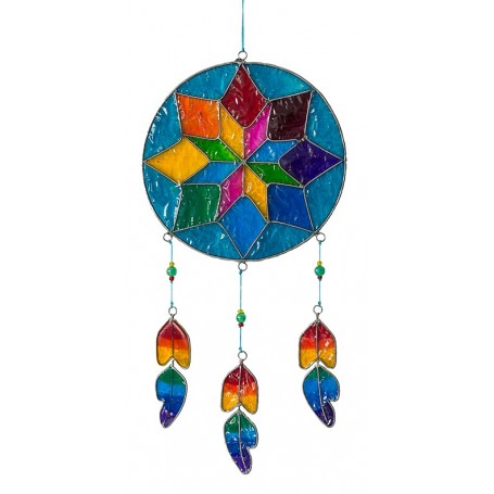 Suncatcher "Star Dreamcatcher" Resin mehrfarbig 14x40cm