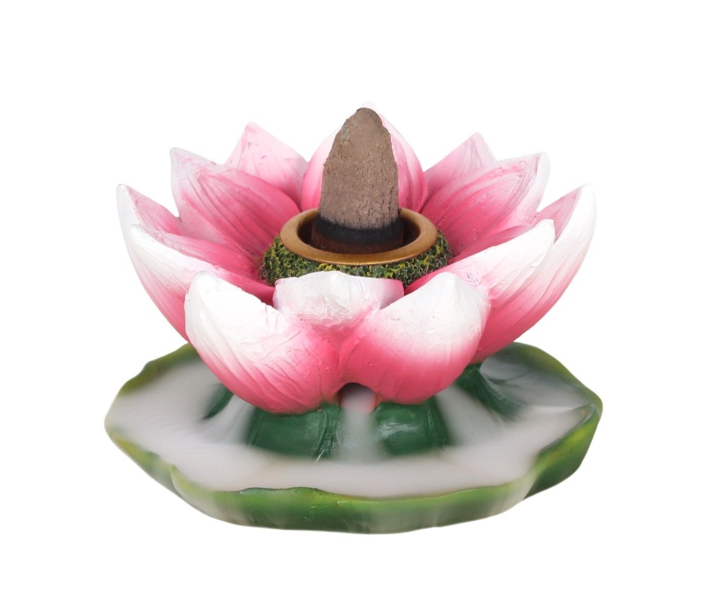 Backflow Kegel halter "Lotus", bunt, Resin, 4,5x8cm