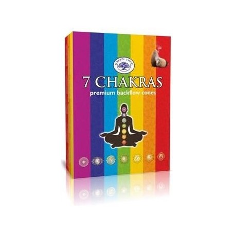 Green Tree backflow Cones "7 Chakras" 12 Stk (Rückfluss Kegel)