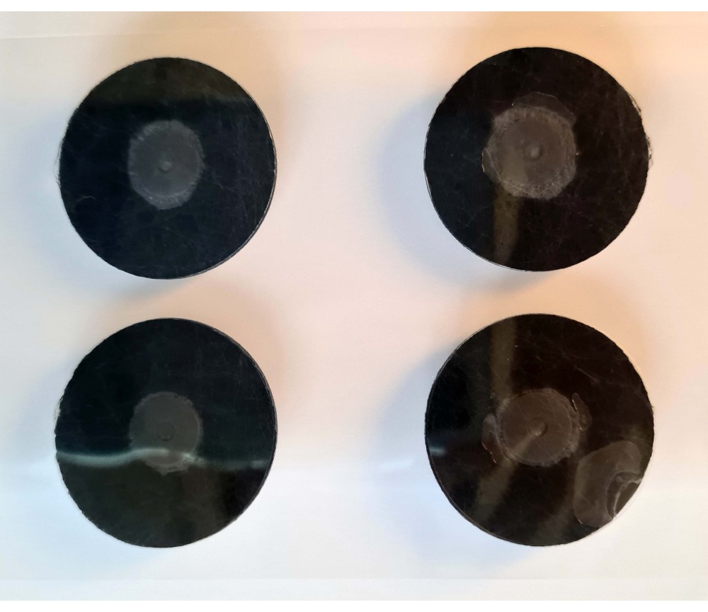 Klebe - Elektroden 4 er Pack (wie Original) rund - für Healy Gerät, TimeWaver, Elektro- & Tens- Stimulationsgeräte