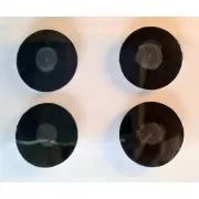 Klebe - Elektroden 4 er Pack (wie Original) rund - für Healy Gerät, TimeWaver, Elektro- & Tens- Stimulationsgeräte