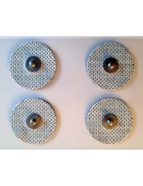 Klebe - Elektroden 4 er Pack (wie Original) rund - für Healy Gerät, TimeWaver, Elektro- & Tens- Stimulationsgeräte