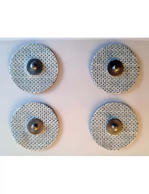 Klebe - Elektroden 4 er Pack (wie Original) rund - für Healy Gerät, TimeWaver, Elektro- & Tens- Stimulationsgeräte