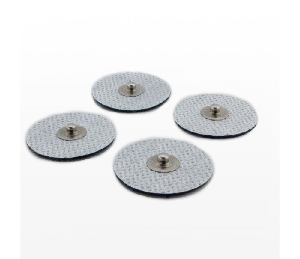 Klebe - Elektroden 4 er Pack (wie Original) rund - für Healy Gerät, TimeWaver, Elektro- & Tens- Stimulationsgeräte