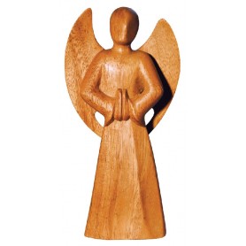 "Betender Engel" Holz natur 10x20cm