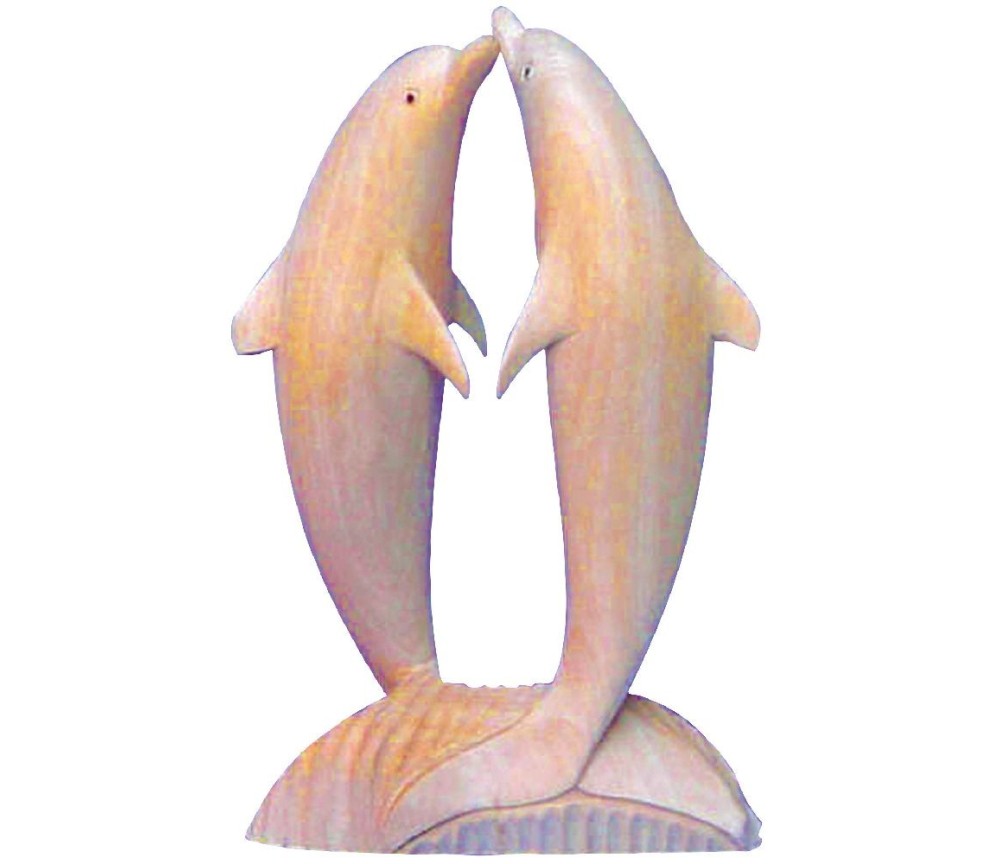 Die Partnerdelphine Holz natur 10cm