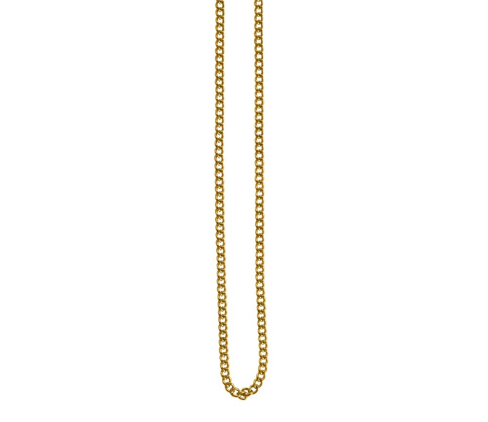 Halskette Edelstahl 3mm, vergoldet, 60cm