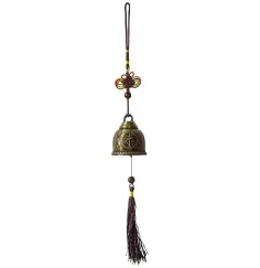 Klangspiel "Buddha Glocke mit Glücksknoten" Metal, Nylon 5x35cm