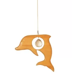 Kristallobjekt Delphin natur 12cm
