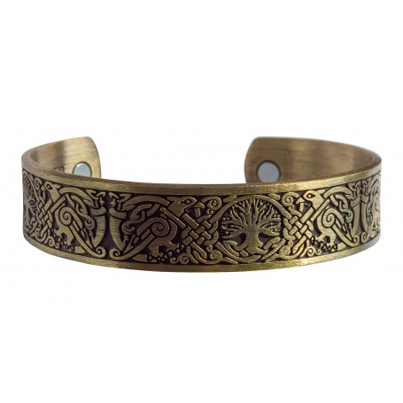 Magnet-Armband "Baum des Lebens" Zink-Legierung antik-goldfarben