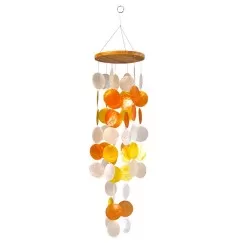 Muschelmobile "weiss-gelb-orange" 15x65cm