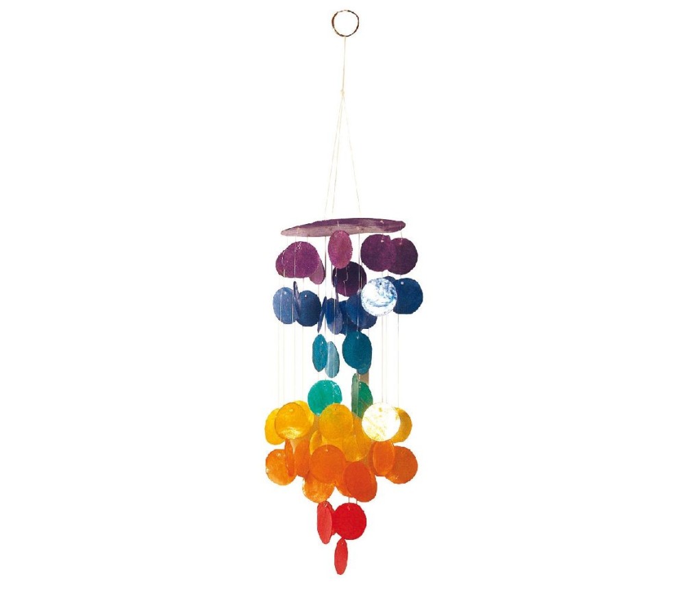 Muschelmobile regenbogenfarben 8x30cm