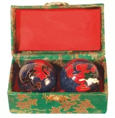 Qi Gong Kugel Drache blau 35mm