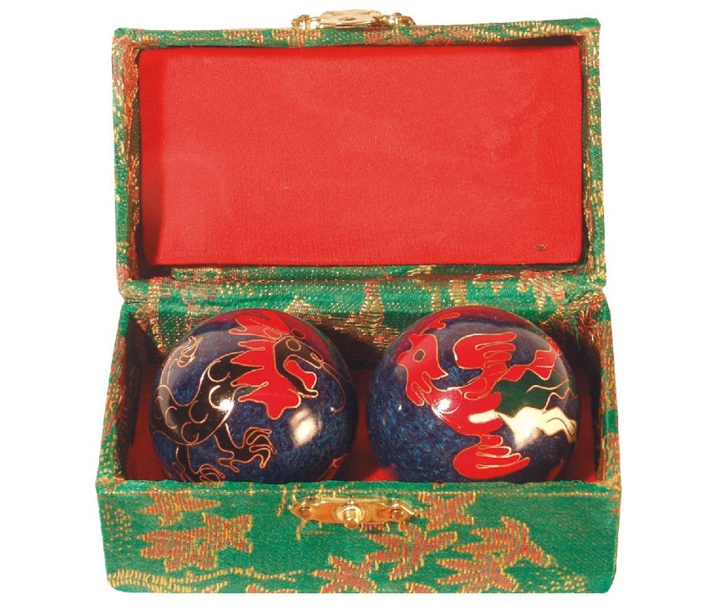 Qi Gong Kugel Drache blau 35mm