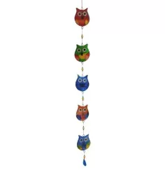 Suncatcher "5 Eulen" Resin mehrfarbig 6x60cm