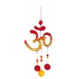 Suncatcher "Om" Fiberglas rot-orange 10x21cm