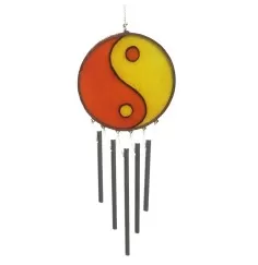 Suncatcher YinYang Ø8cm Glas/Aluminium, 20cm