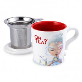 Or Tea? - Keramiktasse - Long Life Brows - mit Edelstahlsieb