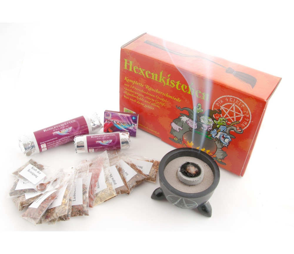 Räucher Set - Hexenkistchen - komplette Räucherschmiede