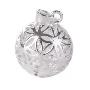 Anhänger - Kugel - Blume des Lebens- 925Sterling Silber,ca. 1,7cm