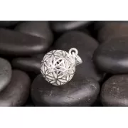 Anhänger - Kugel - Blume des Lebens- 925Sterling Silber,ca. 1,7cm