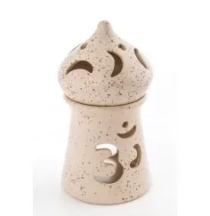 Räucherstövchen - Om- aus Ton mit Duftschale & Räuchersieb ca. 16x9 cm