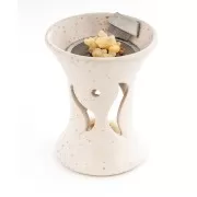Räucherstövchen - Flamme - aus Ton mit Sieb ca. 10,5x8 cm