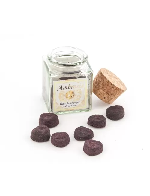 Räucherware - Ambrosia Herz im Glas - 12 Stück