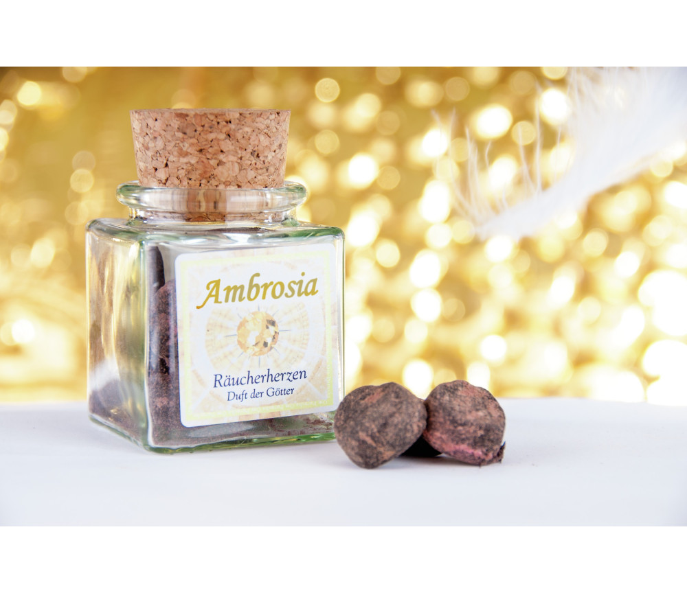 Räucherware - Ambrosia Herz im Glas - 12 Stück